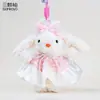 Chaveiro Original de Pelúcia Vestido de Princesa Coelho de Orelha Longa Boneca Coelho Fofa Pingente para Bolsa de Menina Pequeno Presente