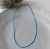 Collar de Flor de Piedra Natural Turquesa Viento de Primavera Cadena de Clavícula Apilada Fresca de Principios de Primavera Nuevo 2025