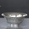 Auténtico Tazón de Plata 999 Plata de Ley Vajilla para Bebé Copo de Nieve Plata Cocida Tazón de Plata Palillos Cuchara Doble Capa Aislado Regalo Navideño
