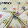 Tecido bordado flor colorido 100% poliéster largura 130cm vestuário feminino vestuário infantil vestidos camisas amostra de tecido bordado