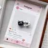Lindo Clip de Pelo Oval de Gatito de Dibujos Animados con Puntos, Pinza de Pato Versátil de Moda para Flequillo Lateral, Hermoso Pasador