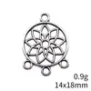 Conector de Arete Multicolor, Colgante Retro para Accesorios DIY, 14X18mm, Pesando aproximadamente 0.9g Cada Uno
