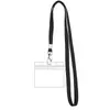 El portatarjetas de identificación transparente impermeable de doble cara con cordón negro más vendido de Amazon, portatarjetas para insignias de exposiciones al por mayor