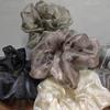 Organza Perlado Coreano sativa Anillo de Cuenco Grande Super Hada Simple Estilo Francés Grande Bola de Cola de Caballo Red Head Rope de Tendón de Goma para Mujeres