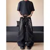Jeans Desconstruídos Niche Masculino Estilo Vibe de Verão Americano Street Solto Reto Casual Bonito Calças Compridas de Perna Larga