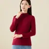 Camiseta básica de forro polar para mujer, cuello semi-alto, engrosada para otoño e invierno, hecha de forro polar peinado, top cálido con cuello medio-alto, capa interior ajustada para mujer