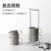 Taza Creativa de Acero Inoxidable 304 de Doble Pared para Exteriores, Aislamiento Térmico, Antiescaldado, Taza de Café para el Hogar, Taza Marco, Taza Apilable, Juego de 5 Piezas