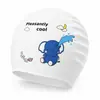 Gorro de Natación Infantil de Conejo Lindo Multicolor, Silicona Engrosada, Alta Elasticidad, Cómodo Gorro de Natación de Dibujos Animados para Niños Pequeños en la Piscina