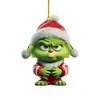 Novo Produto Transfronteiriço Desenho Animado Pingente de Carro do Grinch Infantil Pingente de Árvore de Natal Decoração para Casa