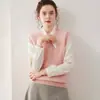 Chaleco Suéter de Punto Baicai Terciopelo Otoño/Invierno Nuevo Top sin Mangas Holgado Capa Base Color Sólido Camisola