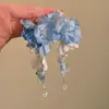 Cita de Primavera Nuevo Estilo Chino Pendientes de Borla de Mariposa Populares Pendientes Largos de Alta Gama Pendientes de Botón para Mujer