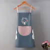 Delantal para Mujer, Uso en Cocina, Impermeable, Resistente al Aceite, Estilo Coreano, Moderno, Lindo, para Tareas del Hogar, Trabajo, Cocinar, Ropa de Trabajo