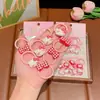 Diadema Rosa Linda Gato Kt Accesorios para el Cabello Goma para Bebé No Lastima el Cabello Cintas para el Cabello de Niñas Coleta Tocado