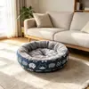 Cama de gato de algodão e linho, tapete para animais de estimação para todas as estações, cama para cachorro, almofada de ninho para cachorro, ninho redondo, ninho quente para animais de estimação para o inverno, transfronteiriço
