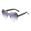 Nuevas Gafas de Sol Sin Marco con Forma de Corazón Estilo Coreano para Niñas, Disponibles en Múltiples Colores, Perfectas para Fotos de Vacaciones y Atuendos Llamativos