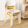 Silla de comedor de plástico grueso para el hogar, mesa de comedor informal, taburete con respaldo para restaurante comercial, moderna y sencilla, popular en Internet