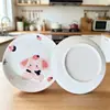 Venta al por mayor tienda de 3 yuanes plato de fruta de dibujos animados impreso de 8 pulgadas plato divertido para niños plato casero plato creativo para desayuno bocadillo fruta