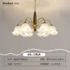 Lustre de Arte Retrô Vintage para Sala de Estar Americana, Lâmpada Simples Moderna para Sala de Jantar Quarto, Luminária Estilo Japonês para Pousada, Lustre de Vidro