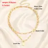 Nueva joyería de comercio exterior europea y americana, collar creativo simple, gargantilla con personalidad, collar punk exagerado redondo de doble espalda