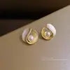 Pendientes de Lazos Microincrustados de Circonita de Venta Caliente Estilo Coreano 2026 para Mujer, Aguja de Plata S925, Pendientes de Perla de Botón de Gama Alta Nicho
