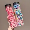 Faixa de Cabelo Colorida Dopamina Elástico de Borracha para Crianças Não Bater no Bebê Alta Elasticidade Título Meninas Faixa de Cabelo em Lata Acessório de Cabeça