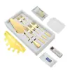 Conjunto de utensílios de aço inoxidável para assar sete em um, faca e garfo de alta qualidade para bolo de aniversário, prato e chapéu com logotipo