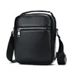 Ventas Directas de Amazon Bolsos de Cuero Genuino para Hombre Moda Tendencia Piel de Vaca de Primera Capa Bolsos Pequeños Portátiles Simples Bolsos Cruzados Venta al por Mayor