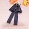 Pajarita con Cuello Floral para Mujer, Estilo Universitario, Accesorio Formal de Broche para Camisa Estilo Británico Profesional por Metabo