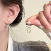 Aretes Simples de Lazo y Perla para Mujer Lujo Ligero Elegante Moda Elegante Dos Aretes 2024 Nuevo