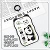 Juego de tarjetas de panda lindo ABS deslizable caricatura estudiante tarjeta de campus tarjeta de comida bolsa transfronterizo en stock fabricantes de tarjetas venta al por mayor