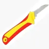Cuchillo Eléctrico Multifuncional con Mango de Goma-Plástico, Cuchillo Pelacables, Herramienta de Corte de Cables, Herramienta para Pelar y Cortar Frutas