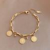 Nuevo Estilo Sin Decoloración Nuevo Estilo Pulsera de Acero de Titanio para Mujer Pulsera Versátil Estilo Ins Joyería Pulsera de Moda Sentido de Chica