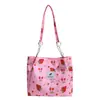 Bolso Tote de Moda Estilo Fresco con Estampado de Cerezas 2026 Verano Nuevo Gran Capacidad Elegante Bolso de Hombro Floral para Mujer