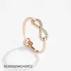 Anillo de Moda Transfronterizo de Cobre Incrustado con Circonita para Mujer, Estilo de Nicho de Gama Alta, Tienda Mayorista Exclusiva de Joyería del Sudeste Asiático en Amazon