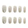 Gris Claro Nude Cristal Ojo de Gato Lujo Textura de Alta Gama Estilo Elegante Femenino Estilo Dama Madura Iluminador Arte de Uñas 30-t Uñas Postizas