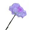Flor de Seda Flor Lila Flor Artificial Clavel Día de la Madre Día del Maestro Clavel Individual Flor de Regalo Flor Falsa Flor para Actividad