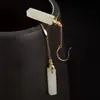 Pendientes cuadrados simples de jade blanco para mujer, plata de ley 925 chapada, estilo palacio, pendientes elegantes, pendientes largos con accesorios para cheongsam