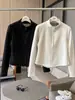 Jaqueta moletom feminina, novo modelo outono e inverno, corte justo, forro de fleece dupla face, agasalho quente e espesso