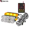 YzyTax Não IncluídoLuz de Grade Frontal de Carro Pequeno LED Amarelo Luz de Advertência Decorativa para Caminhonete Controle Manual 3 Luzes com 4 Conectores
