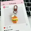 Nuevo Llavero de Tostada de Chef Juguete de Comida Simulación Dibujos Animados Lindo Pan Hamburguesa Papas Fritas Colgante de Bolsa Accesorio