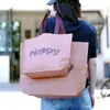 Bolsas de Loja de Roupas, Sacolas Profissionais de Embalagem Femininas, Bolsas de Ombro Tecidas, Sacolas de Presente de Embalagem Personalizadas de Alta Qualidade