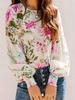 Camisa Casual Solta de Manga Longa Estampada com Gola Redonda, Lançamento Quente de Outono, Europeia e Americana, Temu Xiyin, para Mulheres