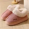 Nuevos Zapatos de Nieve Transfronterizos de Invierno con Forro de Lana Añadido y Engrosado, Zapatos de Algodón Estilo Pareja de Talla Grande, Cálidos y Cómodos, Calzado de Exterior de Moda