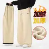 Pantalones Deportivos Casuales de Pierna Recta Gruesos para Hombre Estilo Hong Kong Holgados de Pierna Ancha