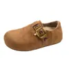 Zapatos Birkenstock de Suela Gruesa Retro con Tacón Oculto y Forro de Terciopelo, Modelo Nuevo Otoño/Invierno 2026, Zapatos de Algodón Versátiles, Zapatos Casuales para Combinar con Faldas