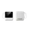 Brinde Corporativo Power Bank 10000mAh Pequeno Mini Portátil com Cabo Embutido, Venda Direta do Fabricante para Exportação