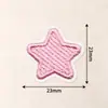 Parches bordados de pentagrama de colores, parches adhesivos de estrella multicolor, accesorios para prendas, parches bordados por computadora