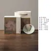 Taza Qiankun de Cerámica Pintada a Mano Miyan Forma de Mariposa Taza de Anfitrión Colección, Taza de Té Exclusiva para Mujeres, Alto Valor Estético