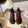 Populares botas cortas Birkenstock con forro de forro polar y suela gruesa para mujer, nuevas y versátiles botas Chelsea de invierno 2026, zapatos de algodón cálidos y antideslizantes