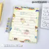 Colección de blocs de notas A5 desprendibles de dibujos animados, libro de páginas de colores para voltear, portapapeles de estudiante portátil, bloc de notas de mensajes